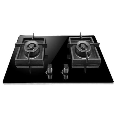 China Household 78cm 2 Burner Glass Gas Cooker for sale