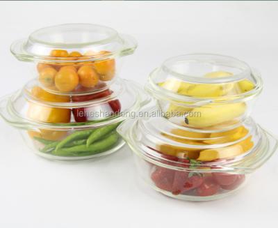 China Home Kitchen 2L High Borosilicate Cassers Large Clear Transparent Glass Cooking Pots for sale