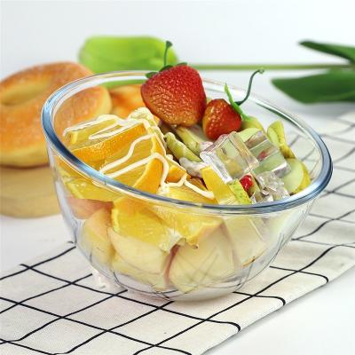 China Dishwasher Safe Fancy Salad Viable Large Volume Glass Mixing Bowl With High Quality for sale