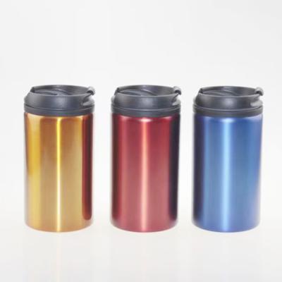 China Double Wall Stainless Steel Gift Disposable Outer Plastic Inner Coffee Mug for sale