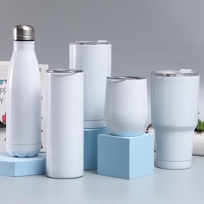 China ST07 20oz Disposable Vacuum Insulated Tumbler Cups Stainless Steel Sublimation Directly Blanks Lean Tumbler With Straw for sale