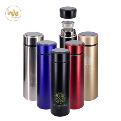 China Business ST30 470ml 16 OZ Double Wall 18/8 Stainless Steel Vacuum Flask with Detox Tea Strainer for sale