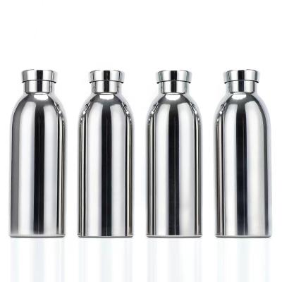 China PORTABLE 500ML / 17OZ In Stock Double Wall Plate Shiny Stainless Steel Bottle Thermos Plastic Free for sale