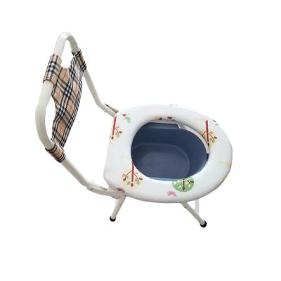 China Hospital Good Quality Saving Practical Toilet Potty Chair Folding Adult Potty Seat Chair for sale