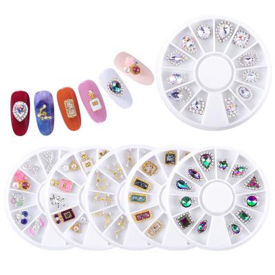 China Luxury Mixed Nail Art Heart Drop Rhinestones 3D Styles Metal Alloy Charm for Nail Decoration for sale