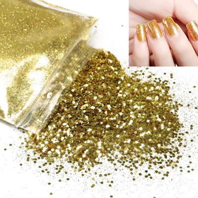 China Chunky Bagged Glitter 50g Bagged Gold Ultra Thin Chunky Flake Sequins Silver Holographic Cosmetic Glitter For Nail Body Face Eye Hair for sale