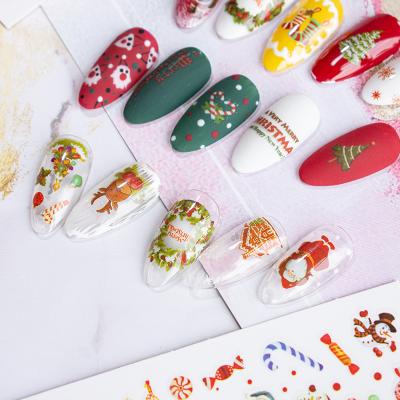 China 3D Designer Self Adhesive Self Adhesive Christmas Nail Stickers for Nails Art for sale