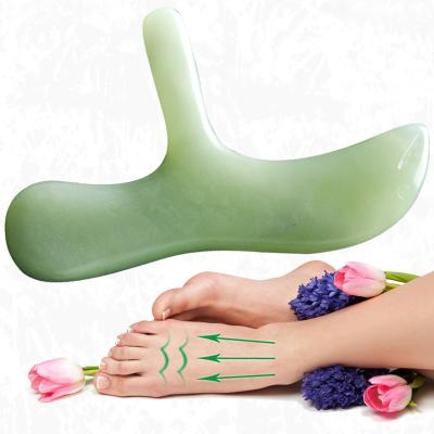 China Jade Bio Circulator Foot Massage Portable Scraping Tool Nature Traditional Reflexology Foot Massager for Blood Circulation for sale