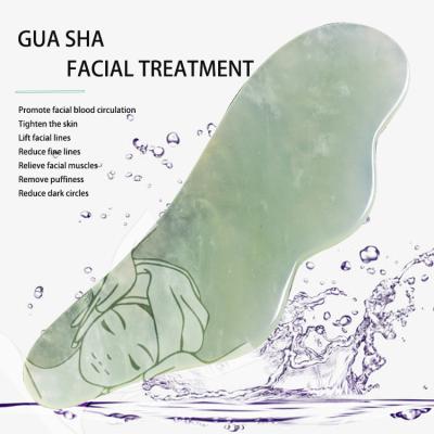 China Nature Hand Held Jade Stone Skin Facial Massage Guasha Massage Tools for Scrubbing Facial SPA Acupuncture Therapy for sale