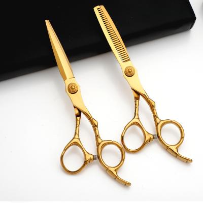 China Thinning Scissors Free Custom Logo Gold Sharp Blade Stainless Steel Hair Balancing Scissors For Salon Cutting Hair for sale