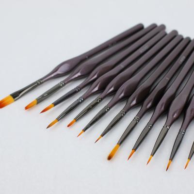 China Hair Triangle Pen Holder Nail Maker Nylon Paint Brush Detail Artist Brush Brush 12 PCS for sale