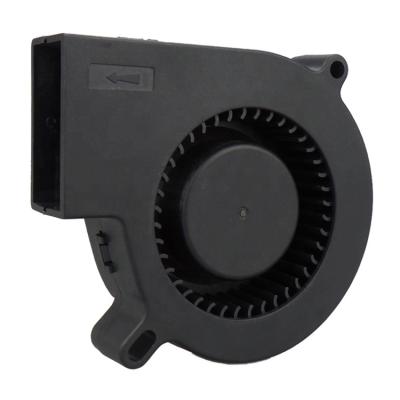 China Plastic High Pressure 75mm 7525 Centrifugal Impeller Blower 75x75x25mm DC 12v 24v Exhaust Snail Blower Fan for sale