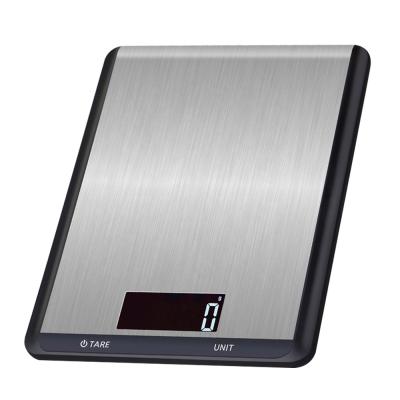 China WITH LID A12-0027 5Kg Kitchen Scale Stainless Steel Scale Food Ingredients Flat Electronic Cooking Scale for sale