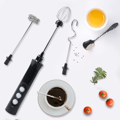 China B79-0008 Viable 3 in 1 Rechargeable Handheld USB Coffee Frother Automatic Coffee Milk Frother with Stand for sale