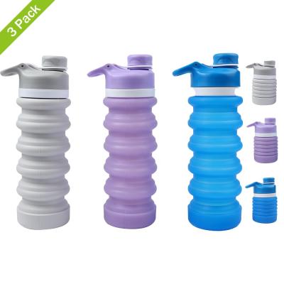 China B14-0946 Amazone Silicone Outdoor Sport Collapsible Collapsible Water Bottle Eco-friendly Sustainable Hot Leak Proof for sale