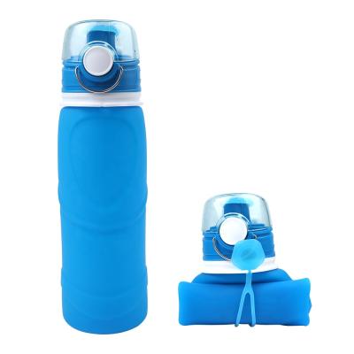 China B14-0944 750ml/26oz Viable Silicone Water Bottle BPA Free Collapsible Collapsible Sports Silicone Water Bottle for sale