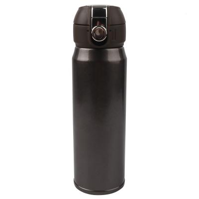 China D08-0101 Business Vacuum Cup 500ml Double-wall Stainless Steel Thermos Bottle One Touch Button Insulated Water Bottle for sale