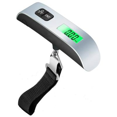 China ABS + Stainless Steel A03-0001 50kg/110lb Hanging Scales Electronic Travel Scales Portable Digital Luggage Scale-Battery Included for sale