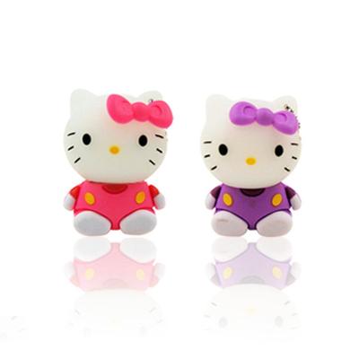 China Cute Hello Kitty Robot USB Flash Drive For Woman Kids Cartoon USB Stick Price Best USB 2GB 4GB 8GB 16GB 32GB 64GB 128GB Gift for sale