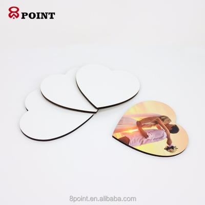 Chine Viable Wholesale Sublimation Printed Photo Heart Coasters à vendre