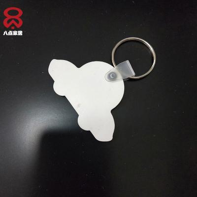 China Blank 8point Precious Space Ship DIY Printing Sublimation MDF Wood Keychains For Decoration for sale