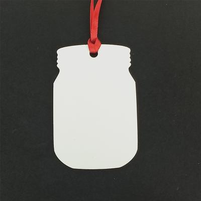 China Sublimation Unfinished Wooden MDF Mason Jar Christmas Ornaments Personalized Sublimation Ornaments Christmas for sale