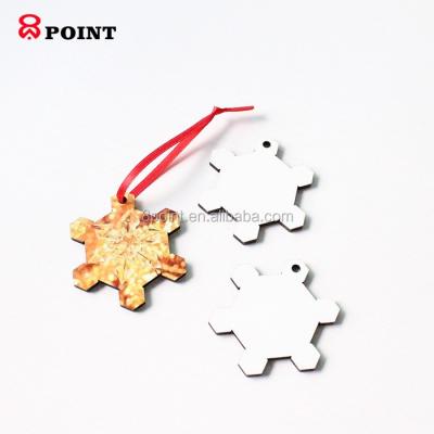 China Eco-Friendly Recycle Ornaments Wholesale Decorative Xmas Sublimation Christmas Ornaments MDF Flat Blanks for sale