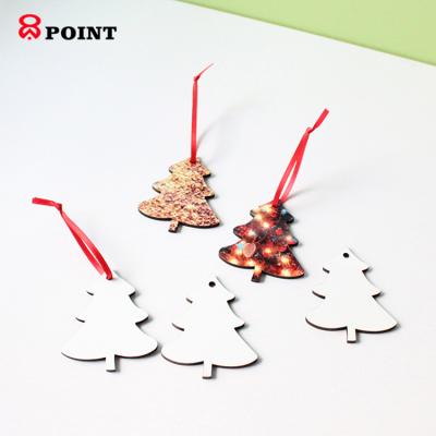 China Plain MDF Christmas Ornaments Christmas Decoration Christamas Flat Sublimation Ornaments for sale