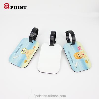 China Custom Printed DYE Sublimation Heat Press MDF Hot Press Luggage Tags for sale