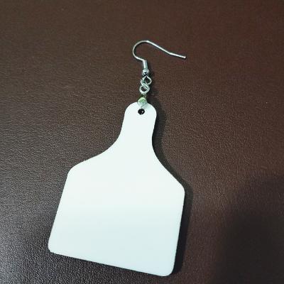 China FASHIONABLE DIY Sublimation Earrings Wooden Earring Tag Cow Jewelry for sale