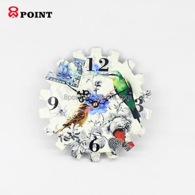 China DYE Sublimation Heat Press Personalized Blank Sublimation MDF Wall Clock for sale