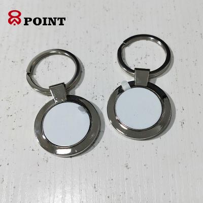 China Reusable Round Shape Heat Press Image Sublimation Matel Key Chain Key Chain for sale