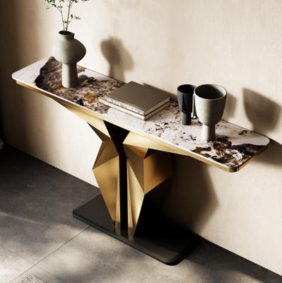 China Stylish Marble & Stainless Steel Console Tables - Durable & Elegant for sale