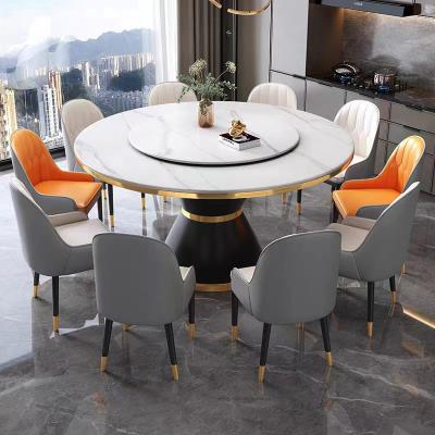 China 1.3/1.5M Ancho Grandes mesas redondas funcionales de comedor con plato giratorio en venta