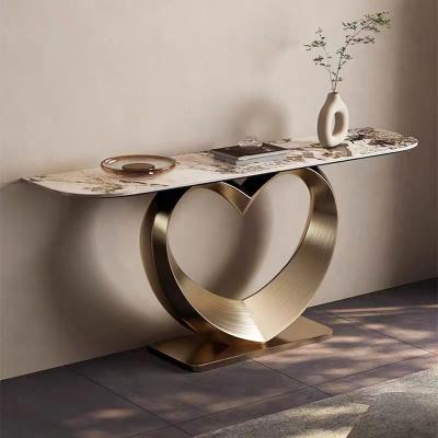 China Polished Marble & Stainless Steel Console Tables - Entryway Elegance for sale