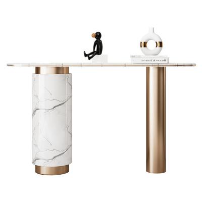 China Stainless Steel & Marble Console Tables - Timeless Modern Design for sale