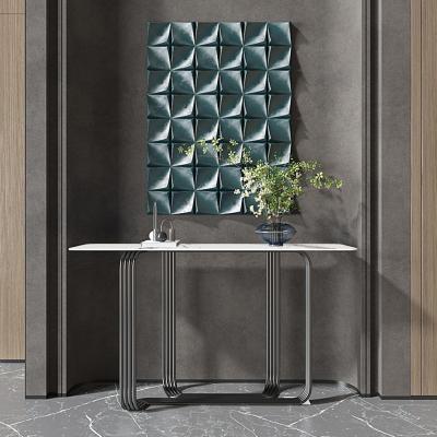 China Polished Stainless Steel & Marble Console Tables - Affordable Luxury for sale