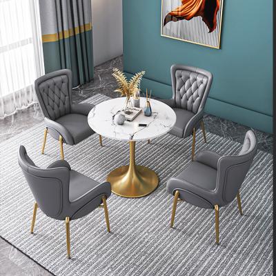 China Round Modern Negotiation Table With Easy Stainless Steel Assembly for sale