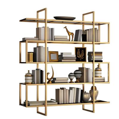 China Modern Minimalist Stainless Steel Bookshelf Customisable Floor To Ceiling for sale