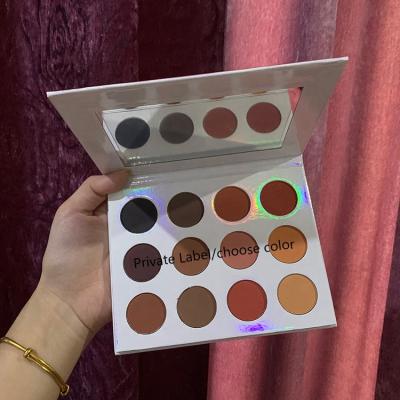 China 2021 New Sale Cardboard 12 Colors Long Lasting Eyeshadow Palette Waterproof for sale