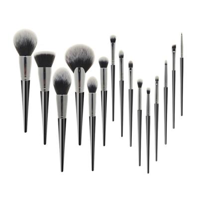 China Angular Blush Black 15pcs Base Contour Eyeshadow Blush Brush Friendly Makeup Brush For Makeup for sale