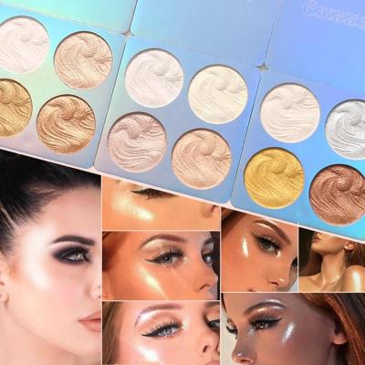 China Professional Sunscreen Private Label 4 Color Darkness Skin Pigment High Highlighter Bronzer Contouring For Makeup for sale