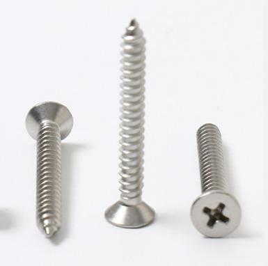 China General Industry CSK Cheap Phillips Recess Flat Head Stainless Steel SS 304 Tapping Screws For Industry for sale