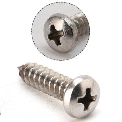 China Industry Good Quality Plain Stainless Steel General Tapping Screws Pan Head Self Tapping Screw For Store Retail for sale