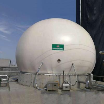 Cina Supporto per gas per impianti a biogas resistente alla corrosione spessore 0,7 mm-1,5 mm per gas di stoccaggio in vendita