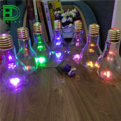 China Beverage 3OZ 200ML 320ML 360ML 400ML 500ML Plastic Bulb Bottle LED Beverage Bottle LED Tea 150ML Bulb Bottle for sale