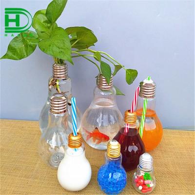 China Beverage 10OZ 400ML 16OZ 20OZ 23OZ 26OZ 320ML Clear Smoothie Cold Brew Juice Bottle Light Bulb Bottle LED Bulb Plastic Bottle 320ML for sale