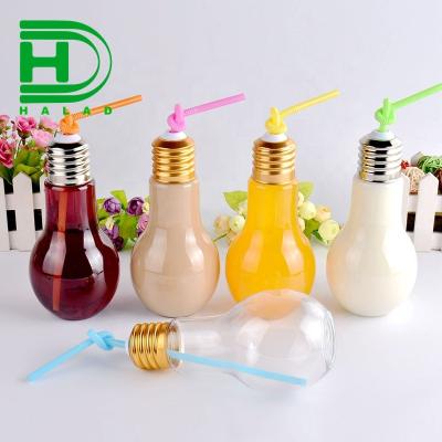 China 10 Caliber 38ML 320ML 400ML 500ML 600ML 700ML 800ML Lamp Bulb Bottle Plastic Beverage Bottle 10 13OZ 16OZ 20OZ 23OZ 26OZ Large With LED Light for sale