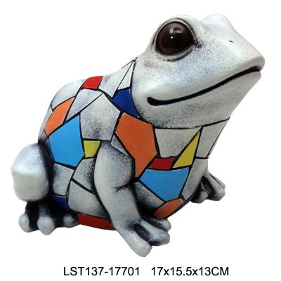 China Handmade Resin Mosaic Outdoor Lighting Animals Garden Decoration Statues Molds Solar Mosaic Garden Figurine for sale