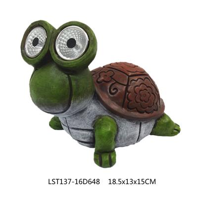 China Handmade Solar Outdoor Garden Decoration Lights Resin Turtle Solar Garden Light for sale